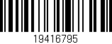 Código de barras (EAN, GTIN, SKU, ISBN): '19416795'