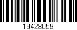 Código de barras (EAN, GTIN, SKU, ISBN): '19428059'