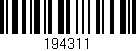 Código de barras (EAN, GTIN, SKU, ISBN): '194311'