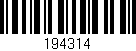 Código de barras (EAN, GTIN, SKU, ISBN): '194314'
