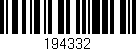 Código de barras (EAN, GTIN, SKU, ISBN): '194332'