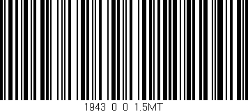 Código de barras (EAN, GTIN, SKU, ISBN): '1943_0_0_1.5MT'
