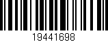 Código de barras (EAN, GTIN, SKU, ISBN): '19441698'