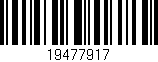Código de barras (EAN, GTIN, SKU, ISBN): '19477917'