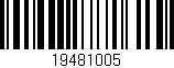 Código de barras (EAN, GTIN, SKU, ISBN): '19481005'