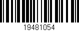 Código de barras (EAN, GTIN, SKU, ISBN): '19481054'