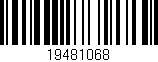 Código de barras (EAN, GTIN, SKU, ISBN): '19481068'