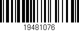 Código de barras (EAN, GTIN, SKU, ISBN): '19481076'