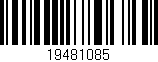 Código de barras (EAN, GTIN, SKU, ISBN): '19481085'