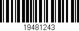 Código de barras (EAN, GTIN, SKU, ISBN): '19481243'