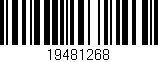 Código de barras (EAN, GTIN, SKU, ISBN): '19481268'