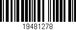 Código de barras (EAN, GTIN, SKU, ISBN): '19481278'