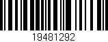 Código de barras (EAN, GTIN, SKU, ISBN): '19481292'