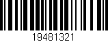 Código de barras (EAN, GTIN, SKU, ISBN): '19481321'