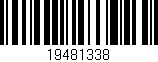Código de barras (EAN, GTIN, SKU, ISBN): '19481338'