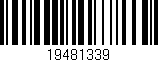 Código de barras (EAN, GTIN, SKU, ISBN): '19481339'