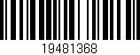 Código de barras (EAN, GTIN, SKU, ISBN): '19481368'