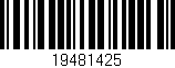 Código de barras (EAN, GTIN, SKU, ISBN): '19481425'