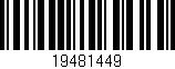 Código de barras (EAN, GTIN, SKU, ISBN): '19481449'