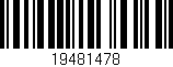 Código de barras (EAN, GTIN, SKU, ISBN): '19481478'