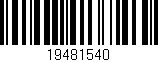 Código de barras (EAN, GTIN, SKU, ISBN): '19481540'