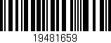 Código de barras (EAN, GTIN, SKU, ISBN): '19481659'