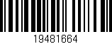 Código de barras (EAN, GTIN, SKU, ISBN): '19481664'