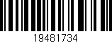 Código de barras (EAN, GTIN, SKU, ISBN): '19481734'
