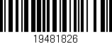 Código de barras (EAN, GTIN, SKU, ISBN): '19481826'