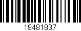 Código de barras (EAN, GTIN, SKU, ISBN): '19481837'