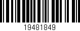 Código de barras (EAN, GTIN, SKU, ISBN): '19481849'
