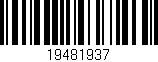 Código de barras (EAN, GTIN, SKU, ISBN): '19481937'