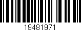 Código de barras (EAN, GTIN, SKU, ISBN): '19481971'