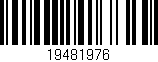 Código de barras (EAN, GTIN, SKU, ISBN): '19481976'