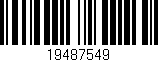 Código de barras (EAN, GTIN, SKU, ISBN): '19487549'