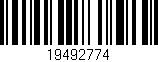 Código de barras (EAN, GTIN, SKU, ISBN): '19492774'