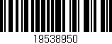 Código de barras (EAN, GTIN, SKU, ISBN): '19538950'