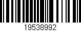Código de barras (EAN, GTIN, SKU, ISBN): '19538992'
