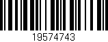 Código de barras (EAN, GTIN, SKU, ISBN): '19574743'