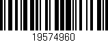 Código de barras (EAN, GTIN, SKU, ISBN): '19574960'