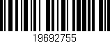 Código de barras (EAN, GTIN, SKU, ISBN): '19692755'