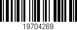 Código de barras (EAN, GTIN, SKU, ISBN): '19704269'