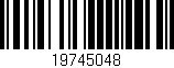 Código de barras (EAN, GTIN, SKU, ISBN): '19745048'