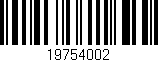 Código de barras (EAN, GTIN, SKU, ISBN): '19754002'