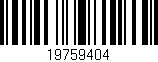 Código de barras (EAN, GTIN, SKU, ISBN): '19759404'