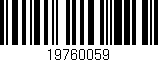 Código de barras (EAN, GTIN, SKU, ISBN): '19760059'