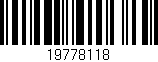 Código de barras (EAN, GTIN, SKU, ISBN): '19778118'