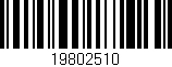 Código de barras (EAN, GTIN, SKU, ISBN): '19802510'