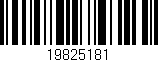 Código de barras (EAN, GTIN, SKU, ISBN): '19825181'