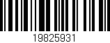 Código de barras (EAN, GTIN, SKU, ISBN): '19825931'